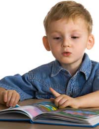 Age-appropriate beginning To Read boy